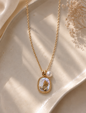 Freshwater Pearl Charm Necklace - image