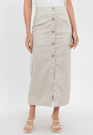 Dara Linen Skirt - image