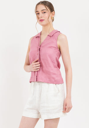 Daya Sleeveless Linen Top - image