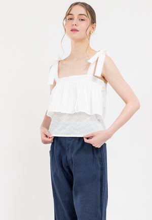 Dixie Cotton Eyelet Top - image