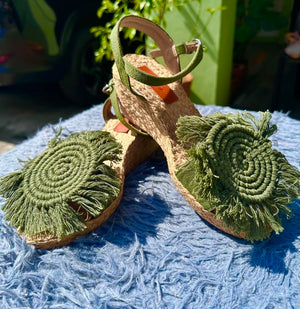 DIWATA Macrame' Sandals Green - image