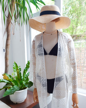 Lace Kimono Cover Up - image