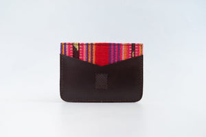 Marawi (Red) Leather Card Holder - image
