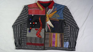 Artisanal Patchwork Statement Jacket - image