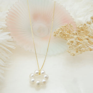 Retro Chain Necklace Freshwater Pearl - image