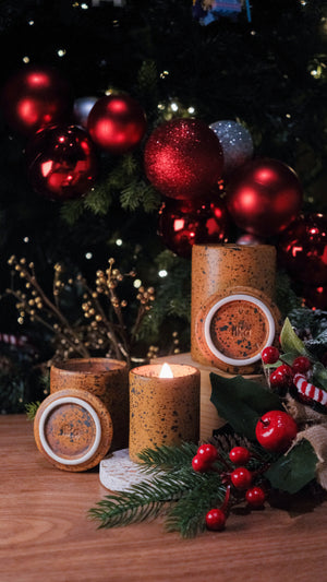 Speckled Christmas Collection - Refillable Luxury Candles in Caramel - image