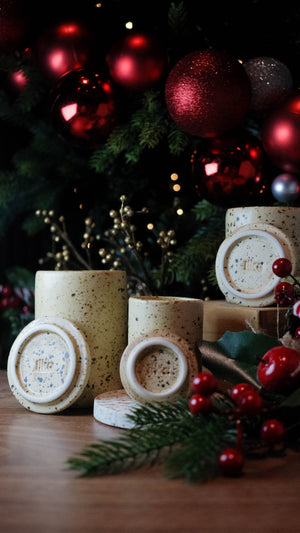 Speckled Christmas Collection - Refillable Luxury Candles in Eggnog - image