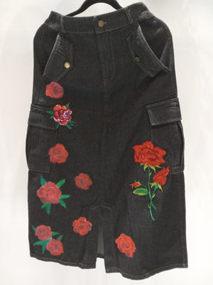 Plum & Petunia Denim Cargo Skirts - image