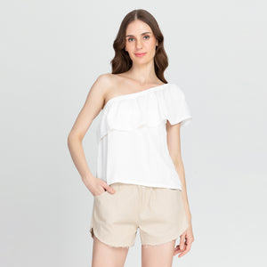 Eden Assymetrical Ruffle Top - image