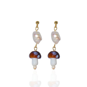 Mushroom Baroque Earrings - image