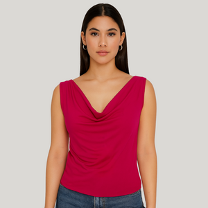 Cowl Neck Sleeveless Top