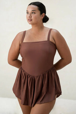 Eniko Skater Dress (Cocoa) - image