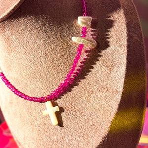 Hot Pink Saint Necklace - image