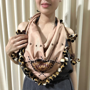 Hand Beaded Scarf - image