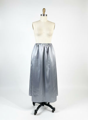 Full Elastic Shirred Waist in Lightweight Taffeta Grey - image