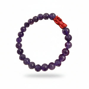 AMETHYST WITH MONEY CATCHER STONE OF WISDOM & PEACE - image