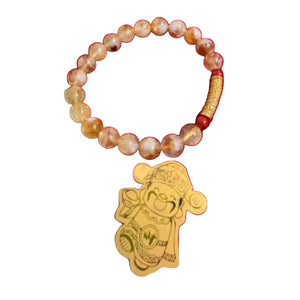 Citrine with 18k Gold pawnable mantra - image