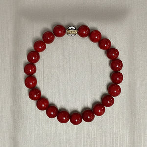 RED CORAL WITH EVIL EYE - image