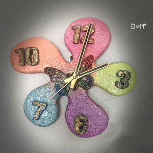 Butterfly Bloom Recycled Wall Clock - image