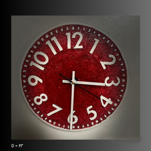 Crimson Charm Sustainable Wall Clock - image
