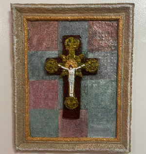 Faithful Cross – 100% Recycled Handmade Artwork - image