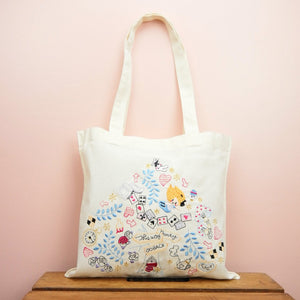Alice in Wonderland on Light Canvas Mini Tote - image
