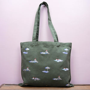 Beach on Moss Canvas Small Tote - image