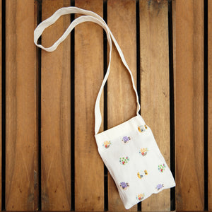 Bubble Fish on Natural Canvas Mini Sling Bag - image
