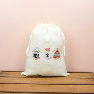 Christmas Bells on Light Canvas Mini Sac - image