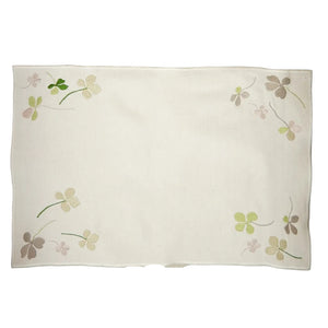 Clover Leaves on Natural Canvas Placemat (set of 4) - image