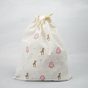Girly Christmas on Light Canvas Mini Sac - image