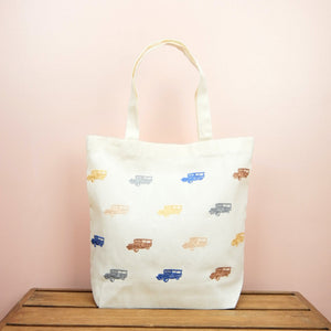 Jeepney on Natural Canvas Shoulder Tote - image