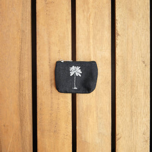L.A. on Dark Denim Coin Purse (two sided embroidery) - image