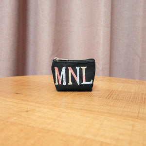 MNL on Black Canvas Coin Purse - image