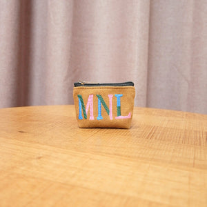 MNL on Dark Khaki Canvas Coin Purse - image