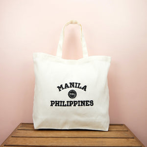 Manila MNL Philippines on Natural Canvas Shopping Tote - image