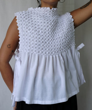 bloom bib top - white - image