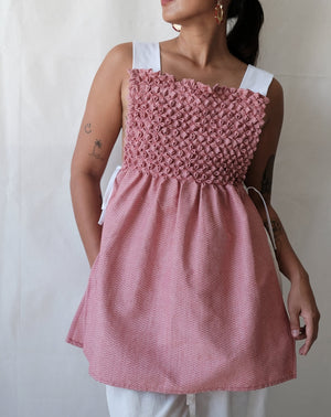 blossom bib top - red inabel - image