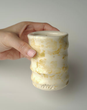 Grooved Ceramic Cup - image