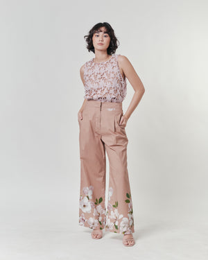 Hansel Pants in Beige Floral - image