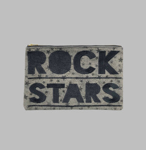 Planet Rock Stars on Stars Canvas Small Zip Up Pouch - image