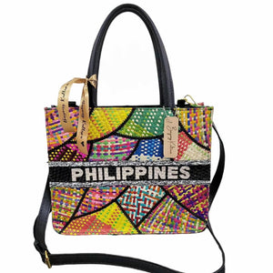 Handpainted Book Tote Medium (with sling strap) - image