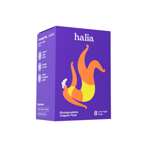 Halia Overnight Pads 1-Pack - Biodegradable - 8pcs/pack - image