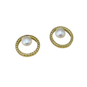 Cora Freshwater Pearl Stud Earrings - image
