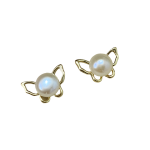 Eva Freshwater Pearl Stud Earrings - image