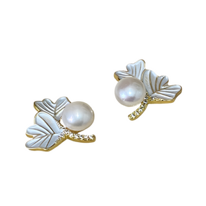 Fleur Freshwater Pearl Stud Earrings - image