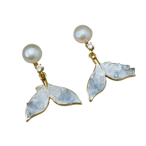 Mermaid Freshwater Pearl Earrings - image