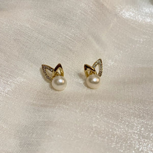 Rabbit Freshwater Pearl Earrings - image