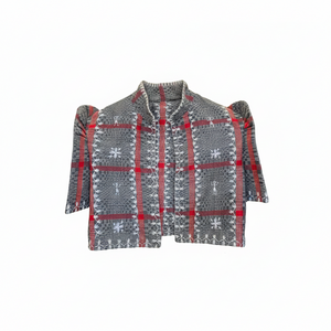 Binakol Bolero with Itneg Embroidery - Dark Gray - image