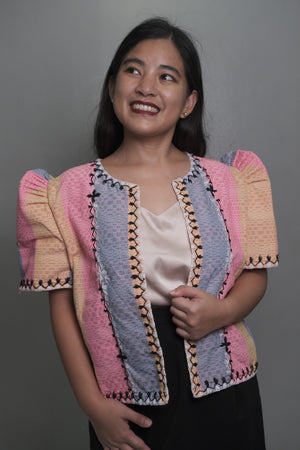 Binakol Tricolor Bolero with Itneg embroidery - image